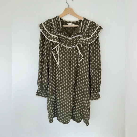 PER UNA Leaf Print Pintuck Knee Length Shift Dress| Marks and Spencer India - Picture 8 of 15